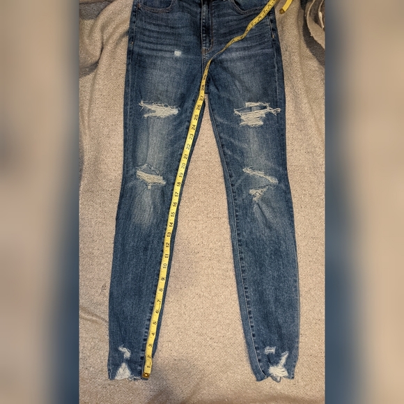 American Eagle Outfitters AEO Denim X Distressed Highest Rise Jegging - 6 Reg - Picture 10 of 12